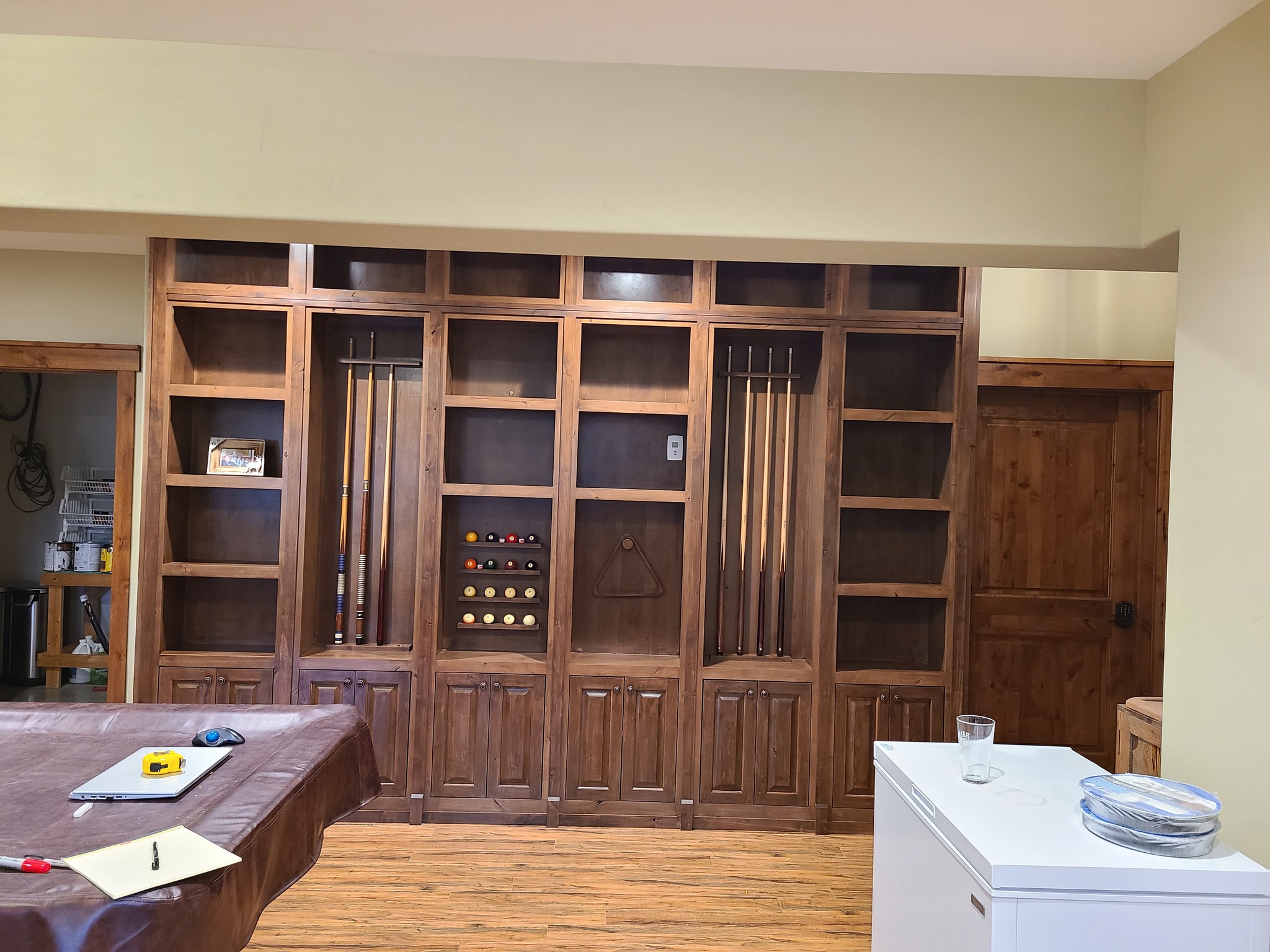 Hidden door vault installation