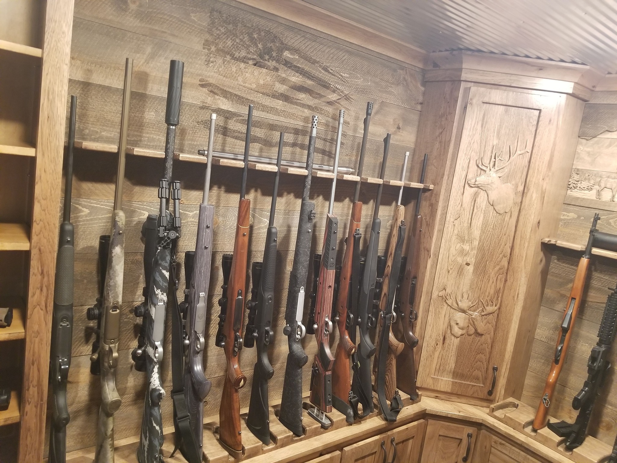 Custom gun vault American flag CNC